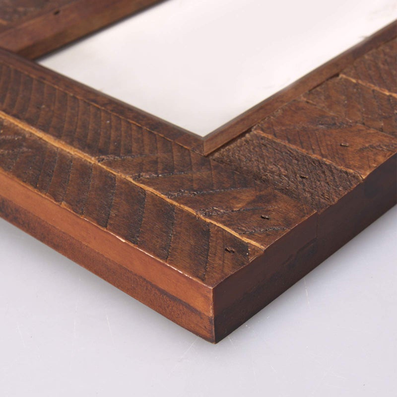 Eosglac Collage Picture Frame 5x7 2 Openings, Wood Plank Design Photo Frame with Handmade Rustic Brown Finish, Wall Mounting or Tabletop Display - Image 3